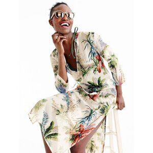 Pierre Frey X J Crew Tropical Floral Tunic, size S, new!